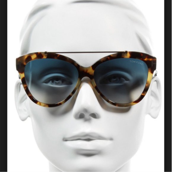 NEW Tom Ford Livia 56MM oversize Cat Eye Sunglasses $600 main image 4